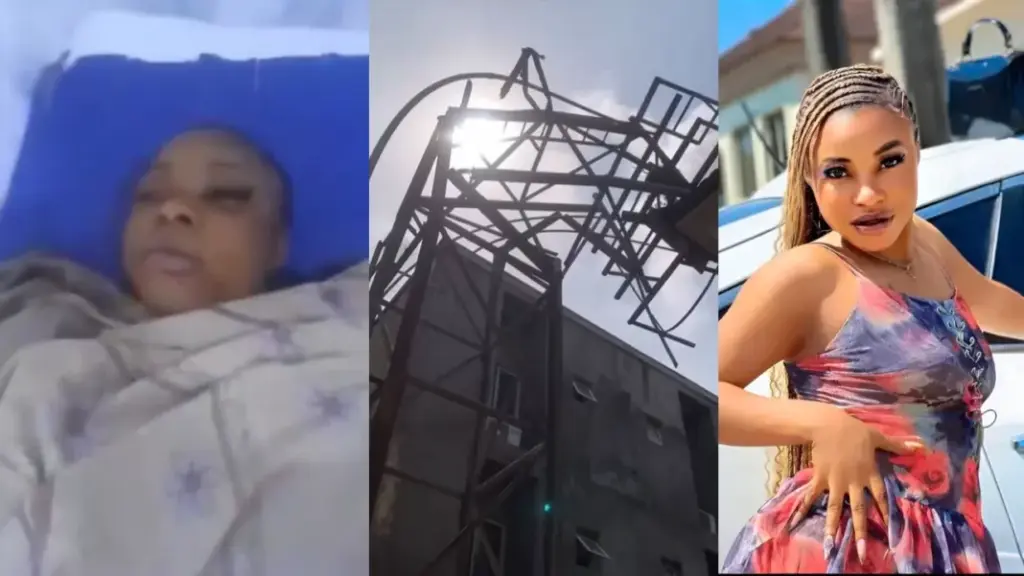 Photos of lady who died after polytank fell on her