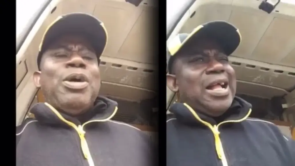 man cries
