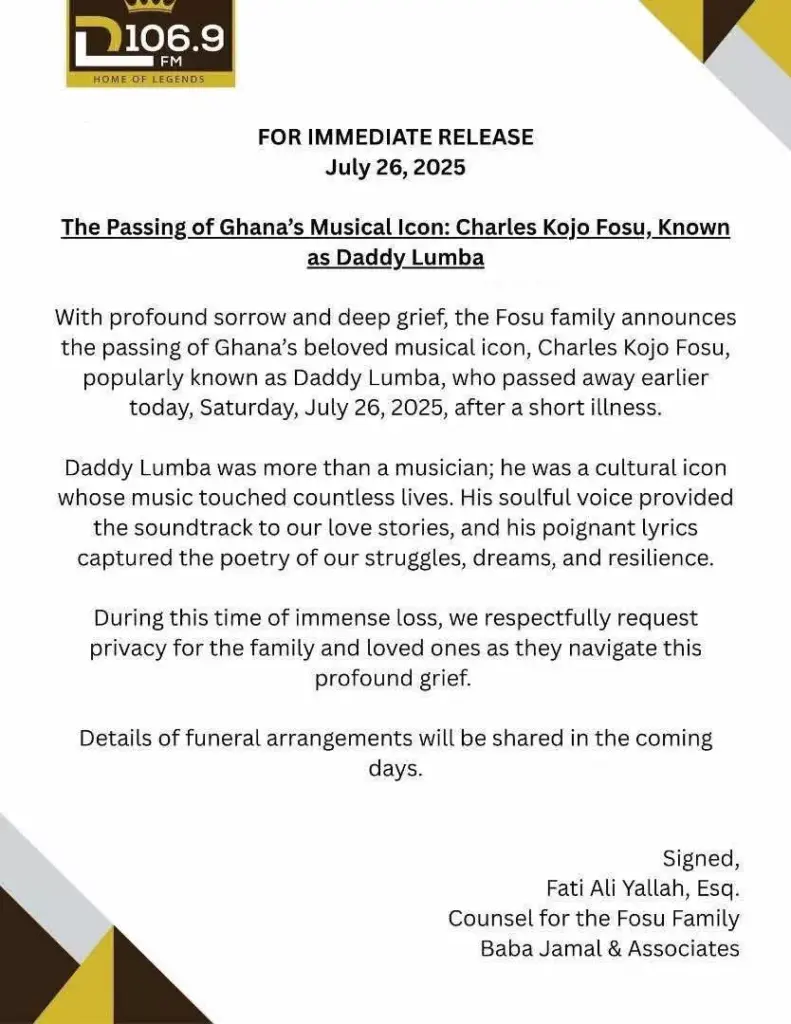 Daddy Lumba's family