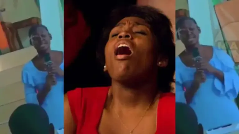 lady cries